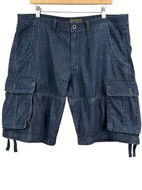 Jack & Jones Cargo Denim Shorts Dark Blue Size XL